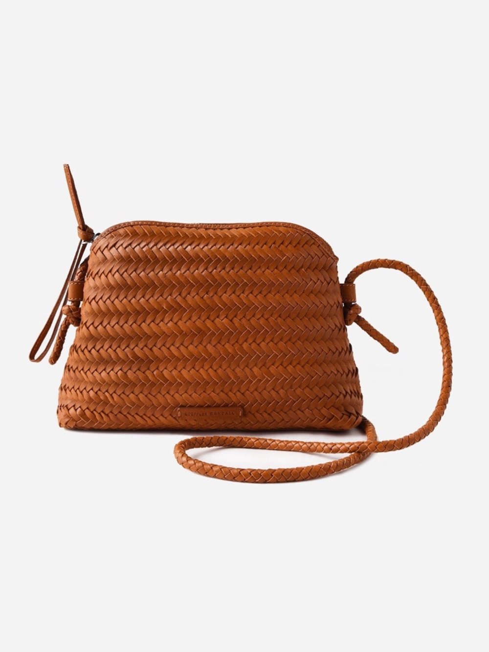 Loeffler Randall Mallory Timber Woven Leather Crossbody